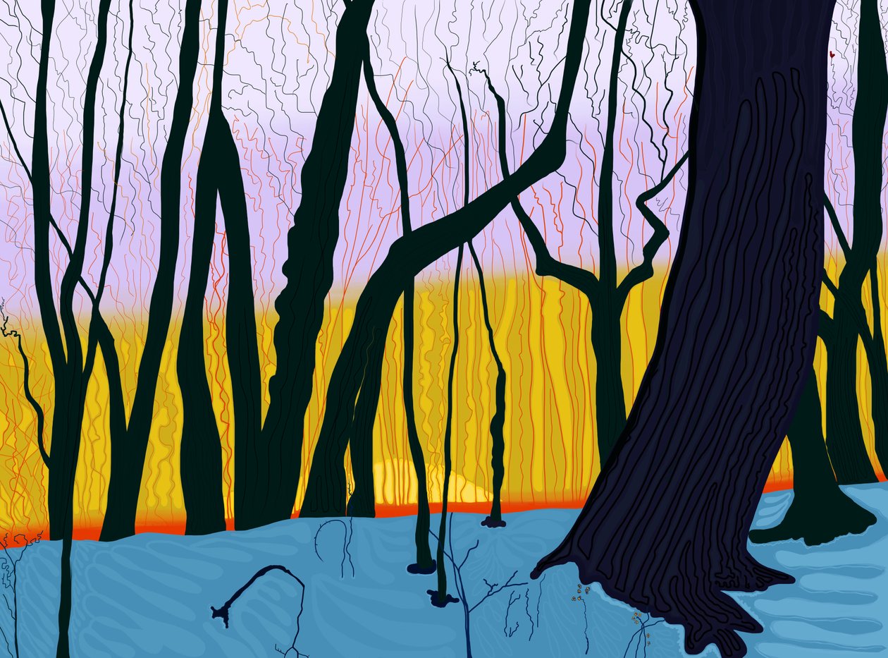 Dagsljusbesparing, Morgon, Prospect Park (digital konst) av Evan Sklar