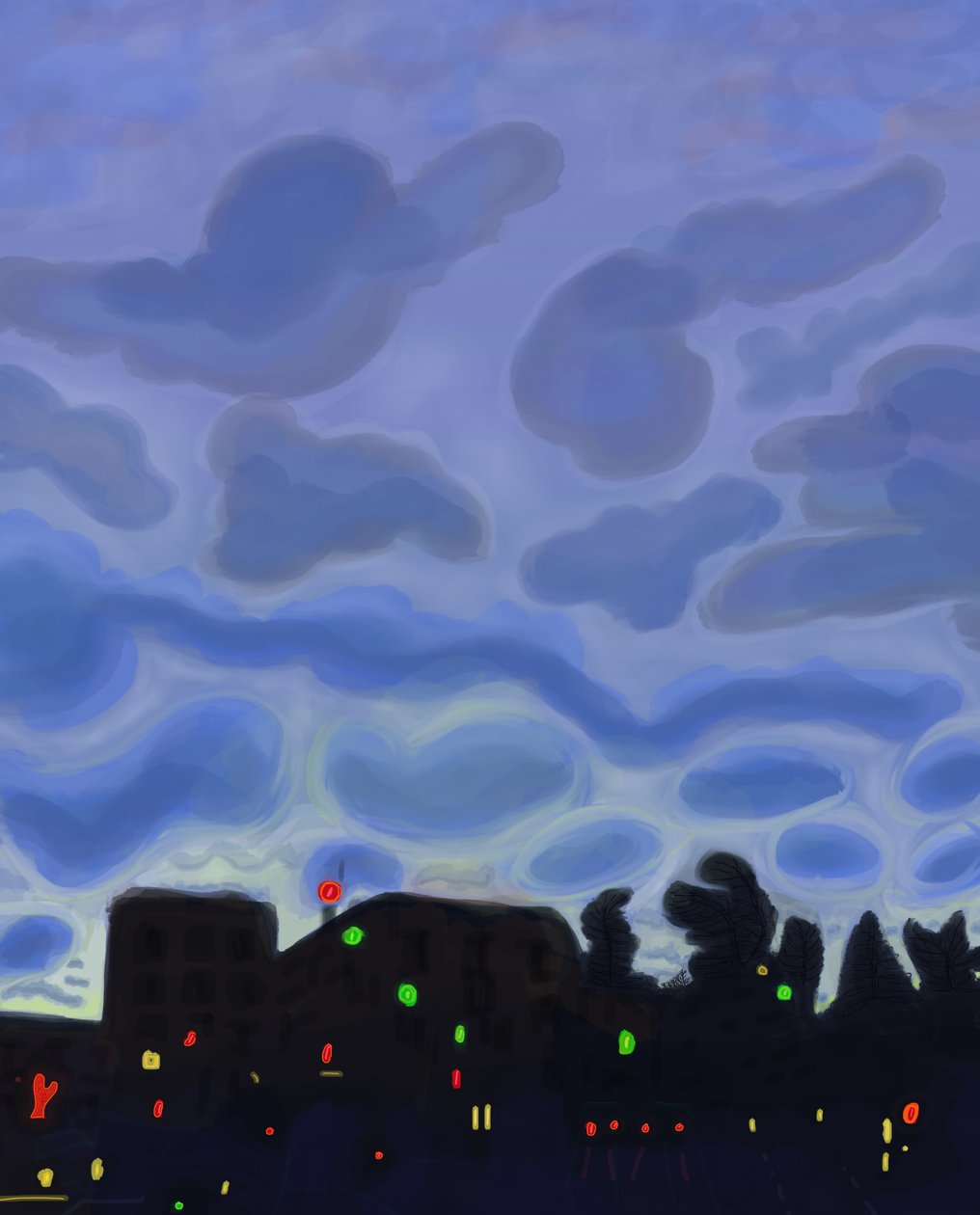 Grand Army Plaza, Brooklyn, 2016 (handritad på en iPad med en Apple-penna) av Evan Sklar