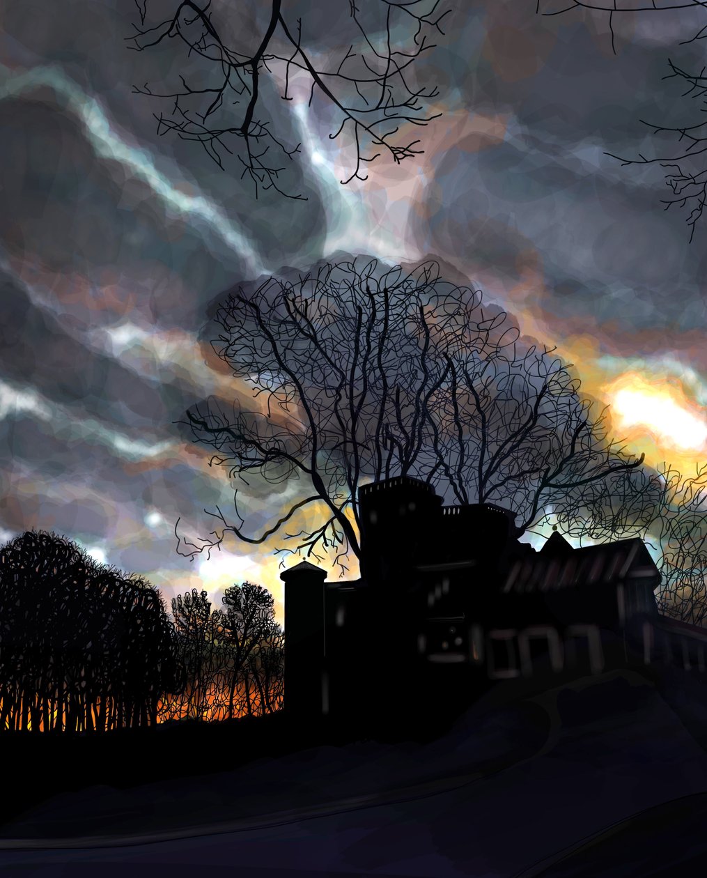 Litchfield, Manor, Prospect Park, Brooklyn (digital konst) av Evan Sklar