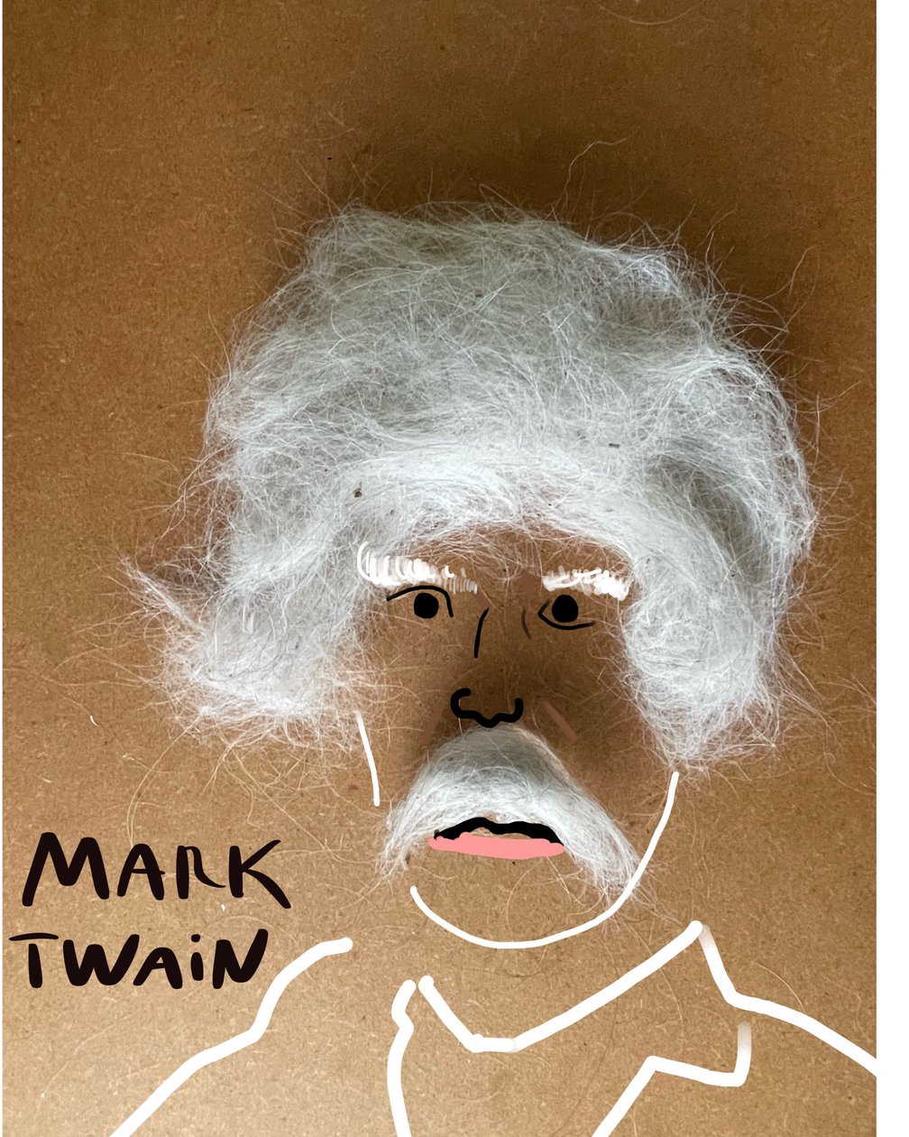 Mark Twain (collage-teckning) av Evan Sklar