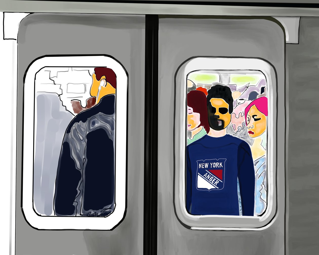 New York Anger (digital konst) av Evan Sklar