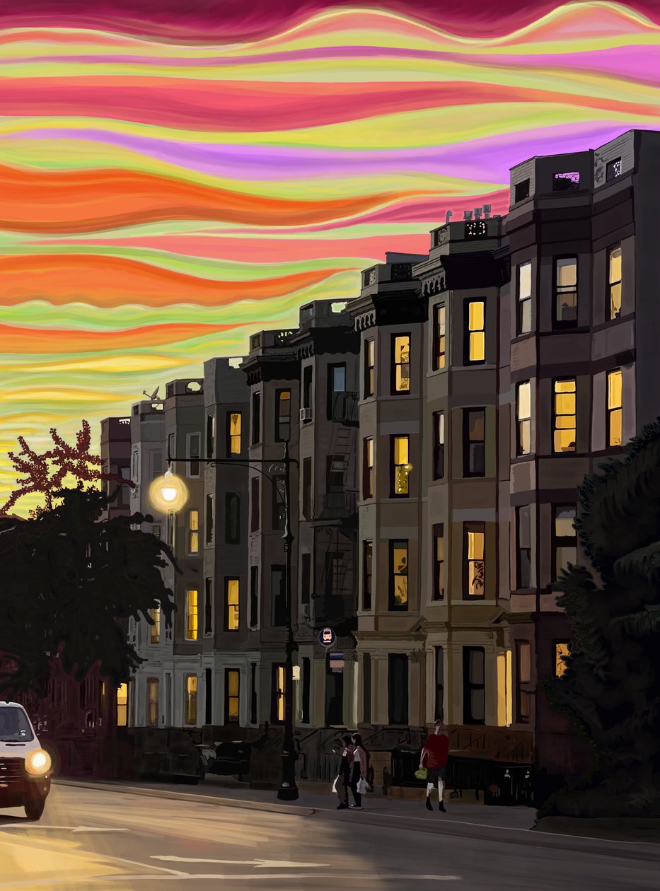 Ninth Street Nine A.M. (digital konst) av Evan Sklar