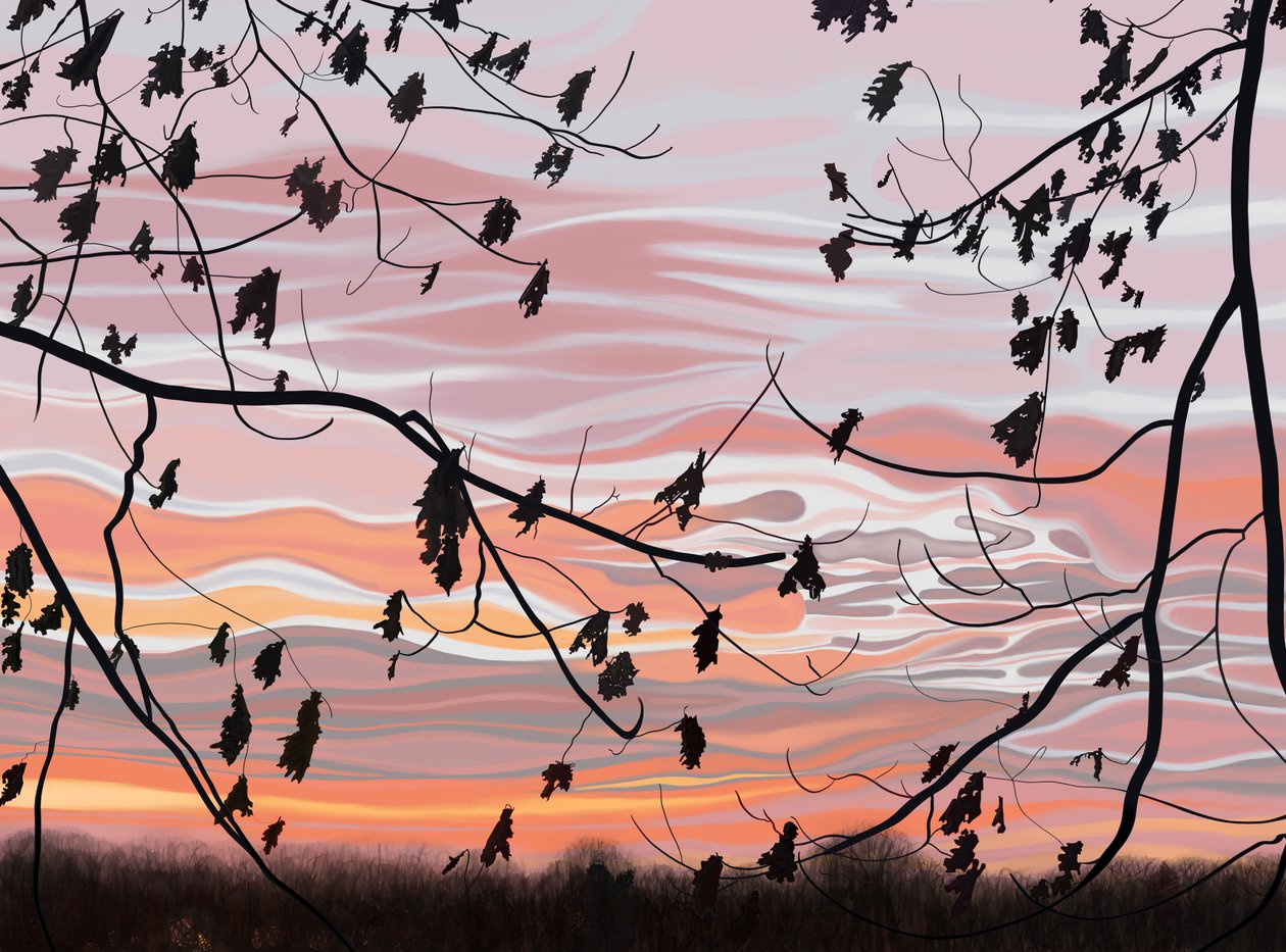 Ekblad och himmel, Brooklyn (digital konst) av Evan Sklar