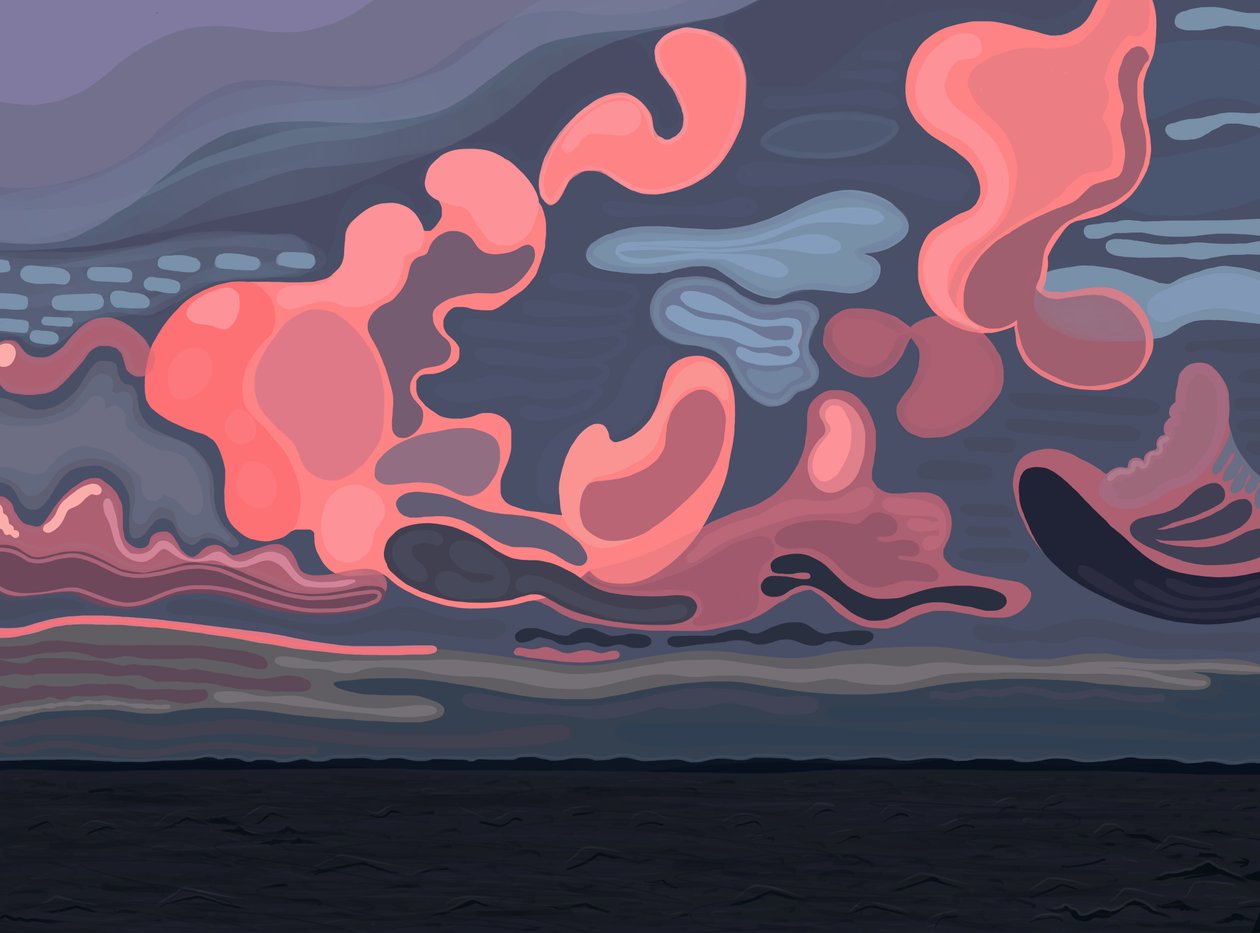 Ocean and Clouds, Brooklyn (digital konst) av Evan Sklar