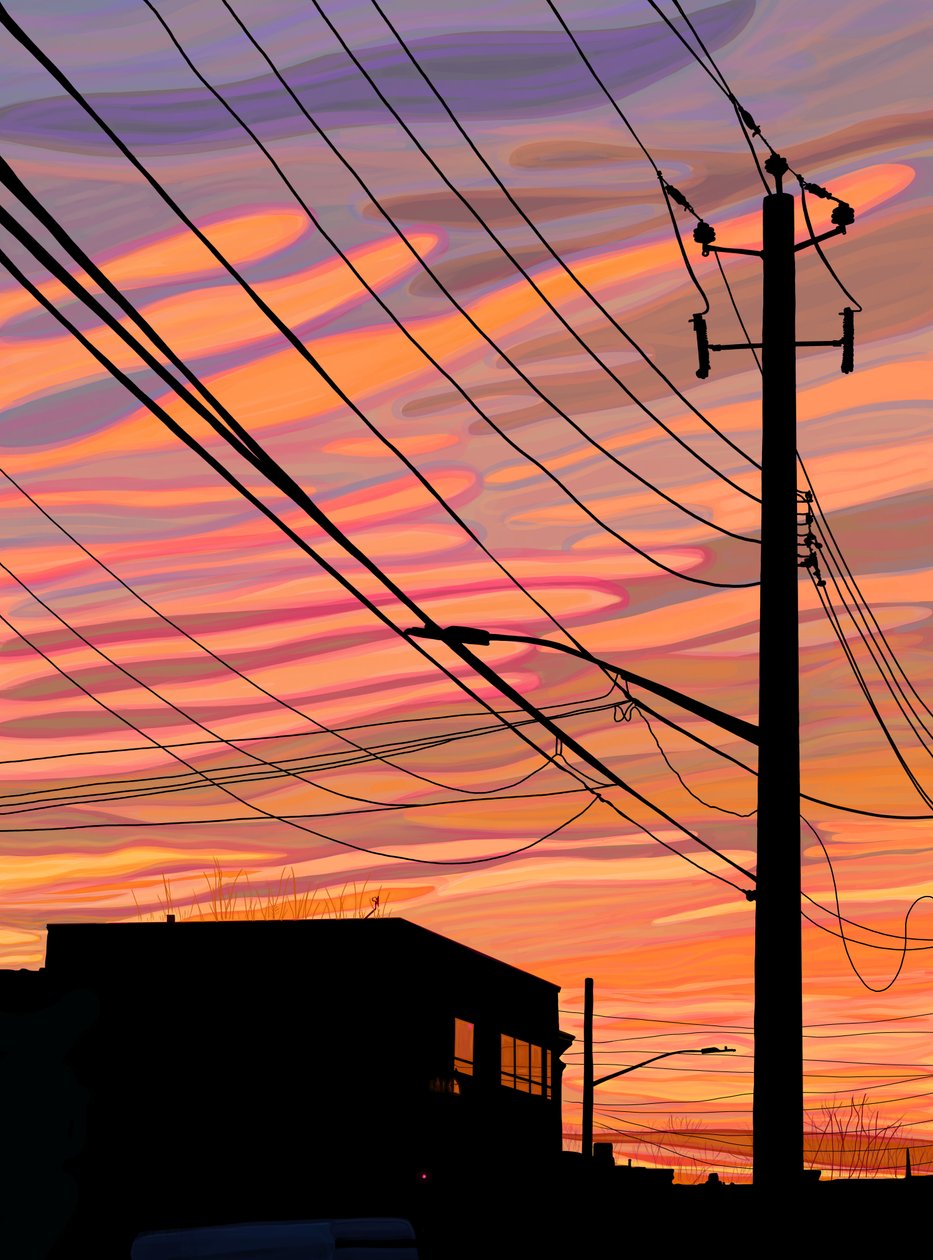 Red Hook, Brooklyn, Dawn (digital konst) av Evan Sklar