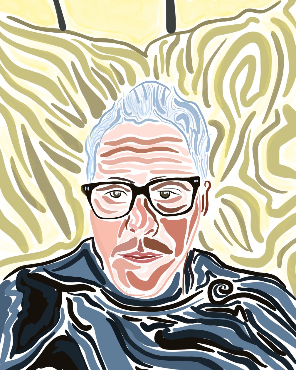 Självporträtt i New Haven (digital konst) av Evan Sklar