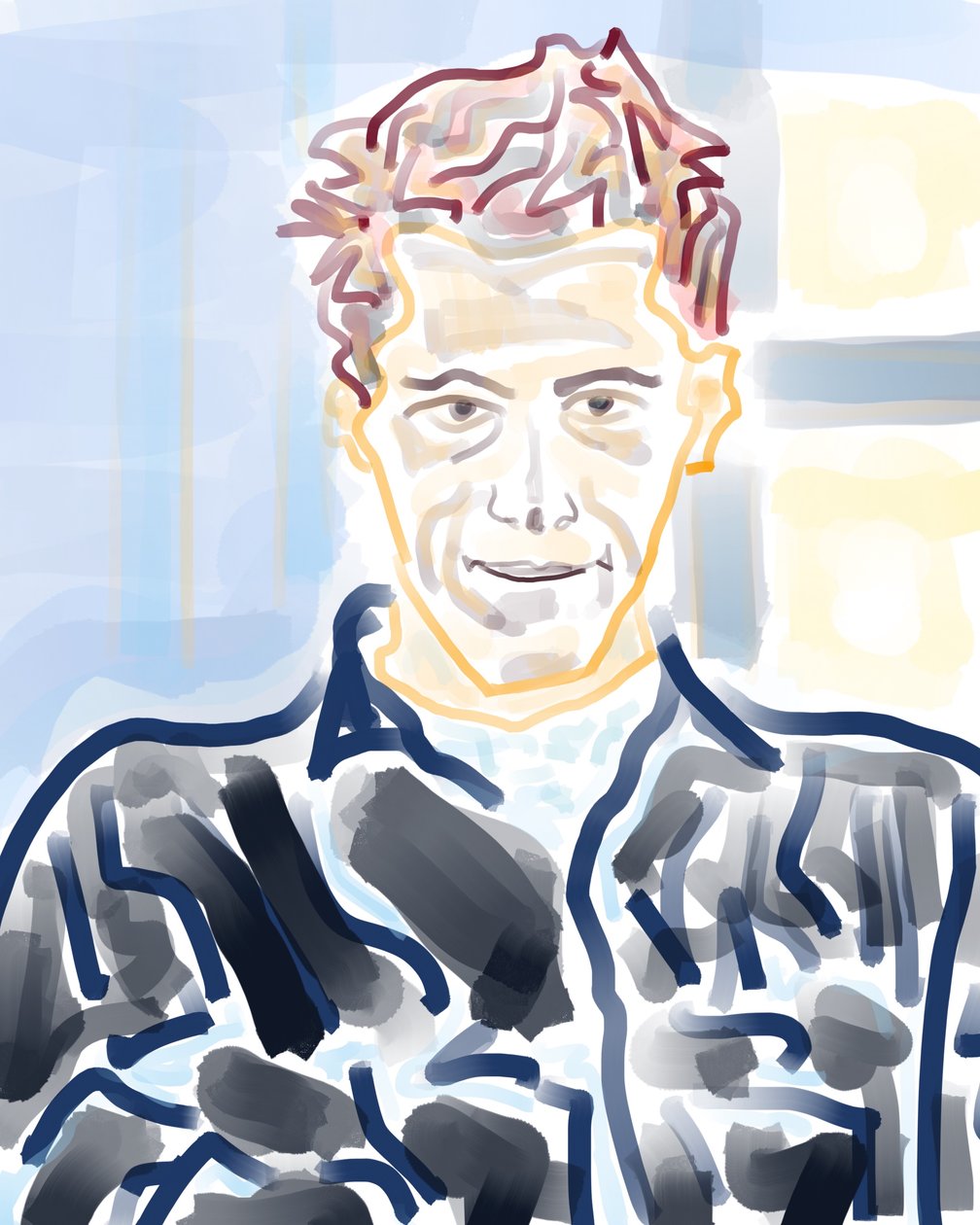 Självporträtt i New Haven (digital konst) av Evan Sklar