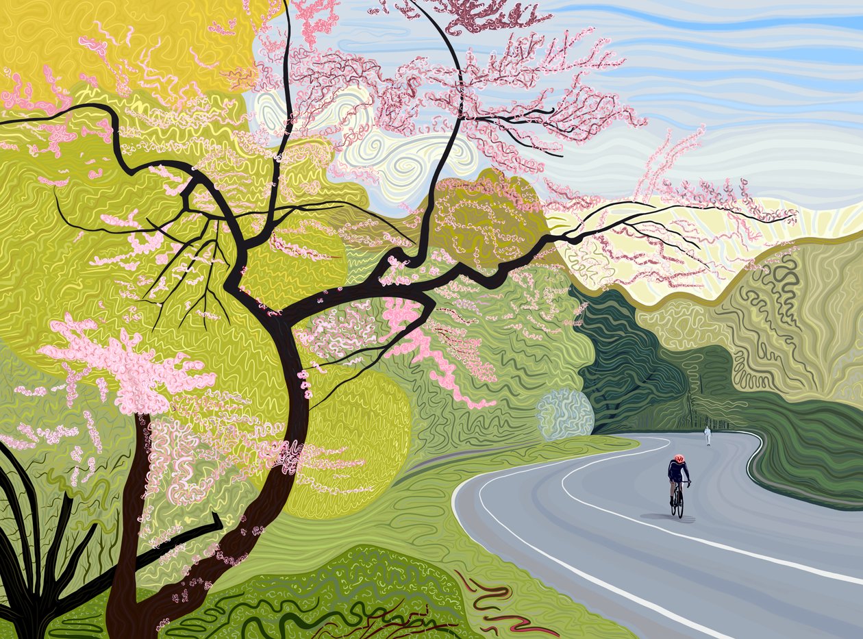 Vårcyklist i Prospect Park (digital konst) av Evan Sklar