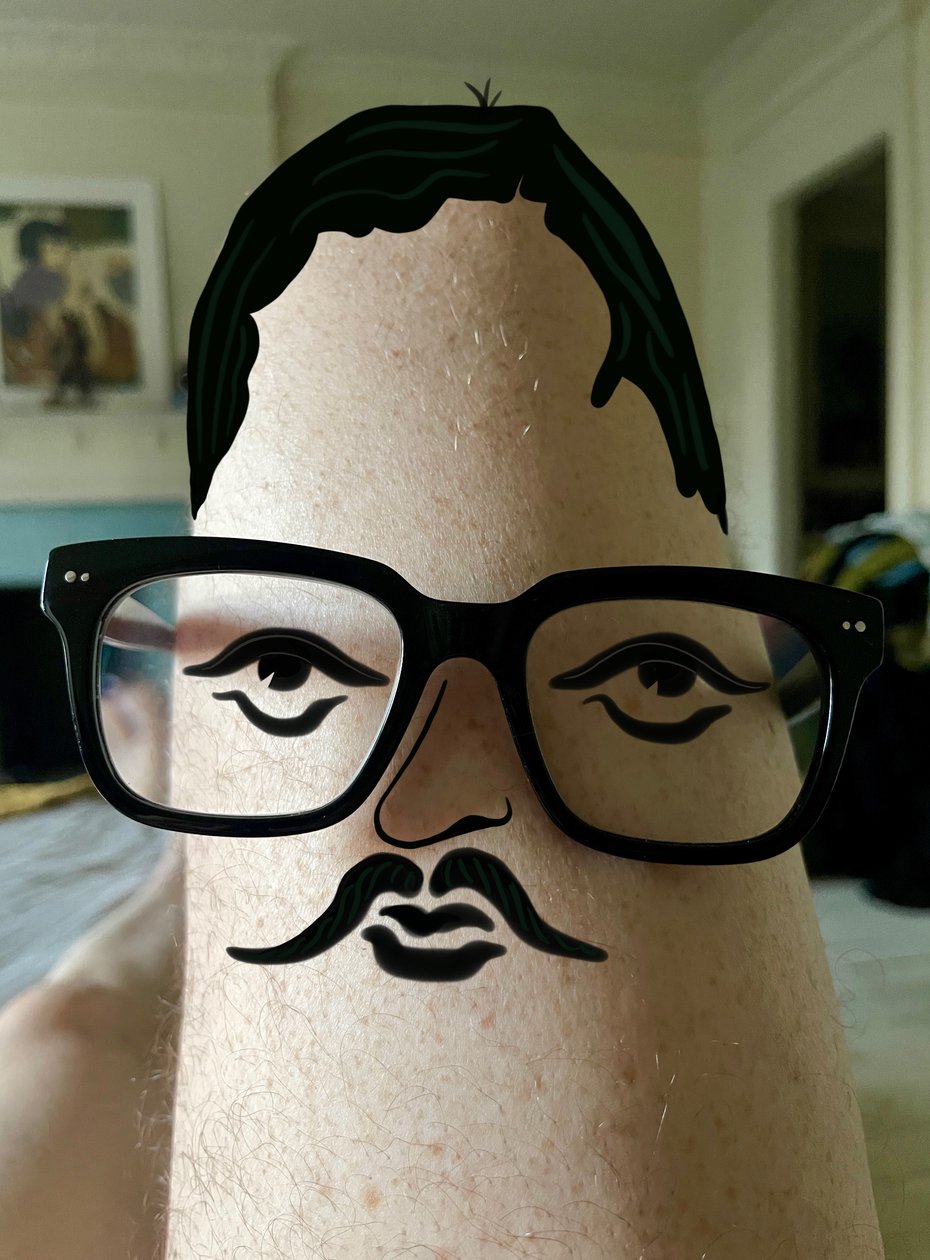 Thigh Guy, ca 2020-24 (digital konst) av Evan Sklar
