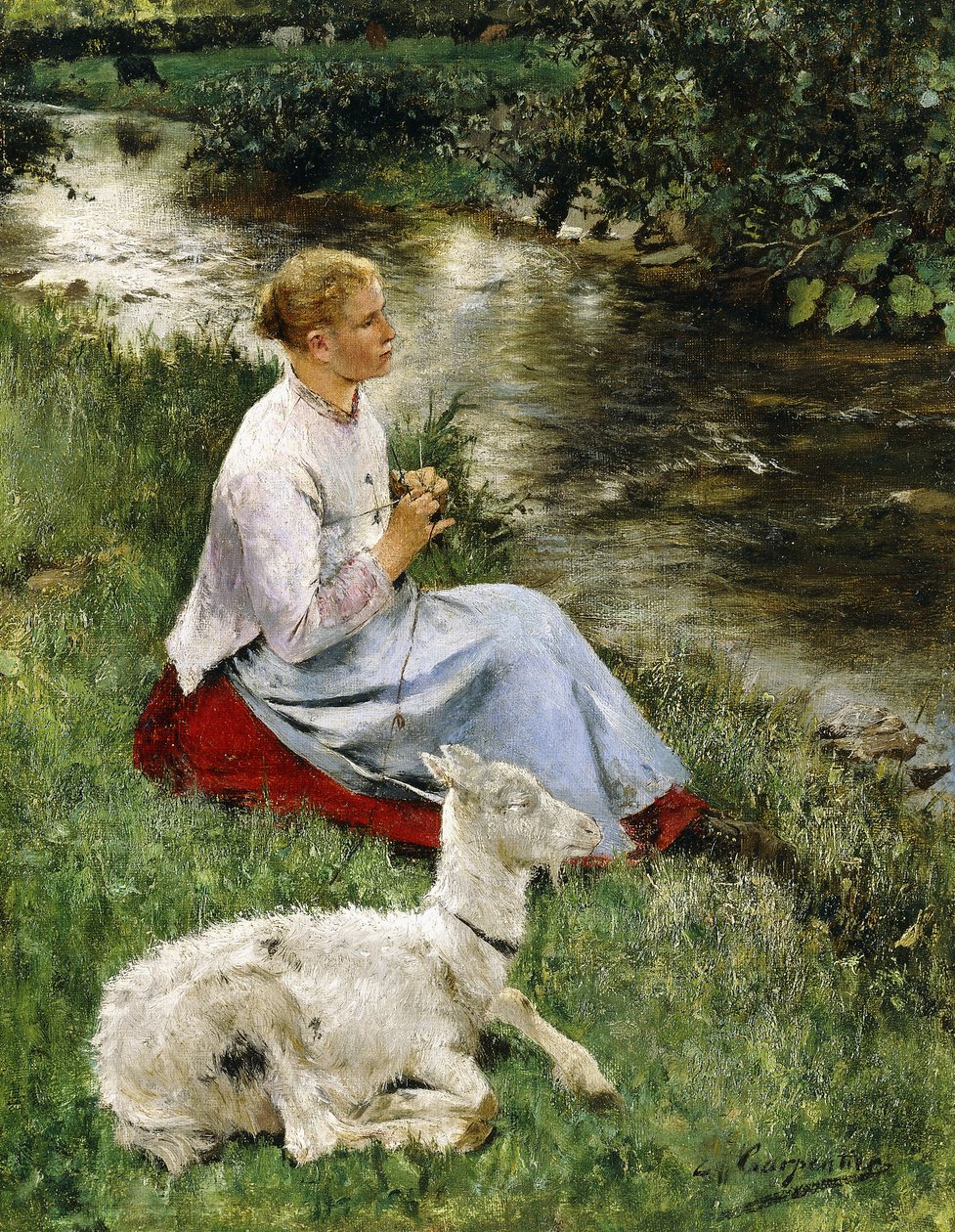 Den unga herdinnan, av Evariste Carpentier