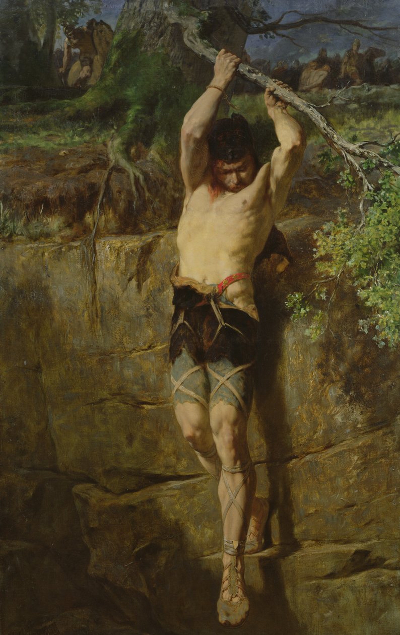 Flykten av en gallisk fånge av Evariste Vital Luminais