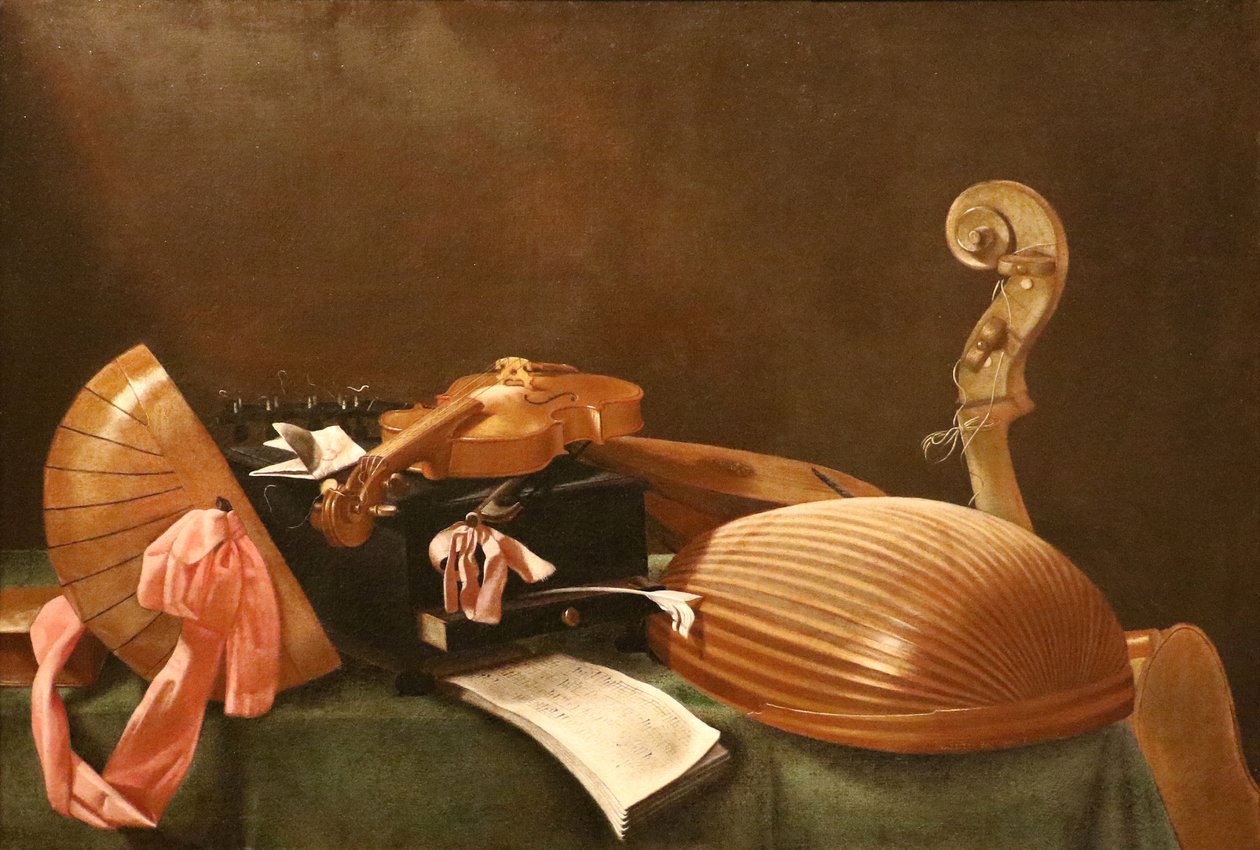 Italienska: Strumenti musicali Musikinstrument av Evaristo Baschenis