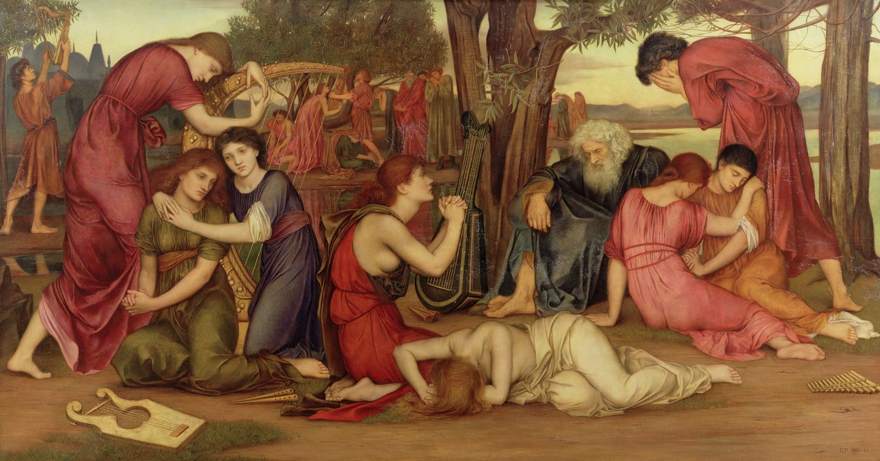 Vid Babylons vatten, 1882-83 av Evelyn De Morgan
