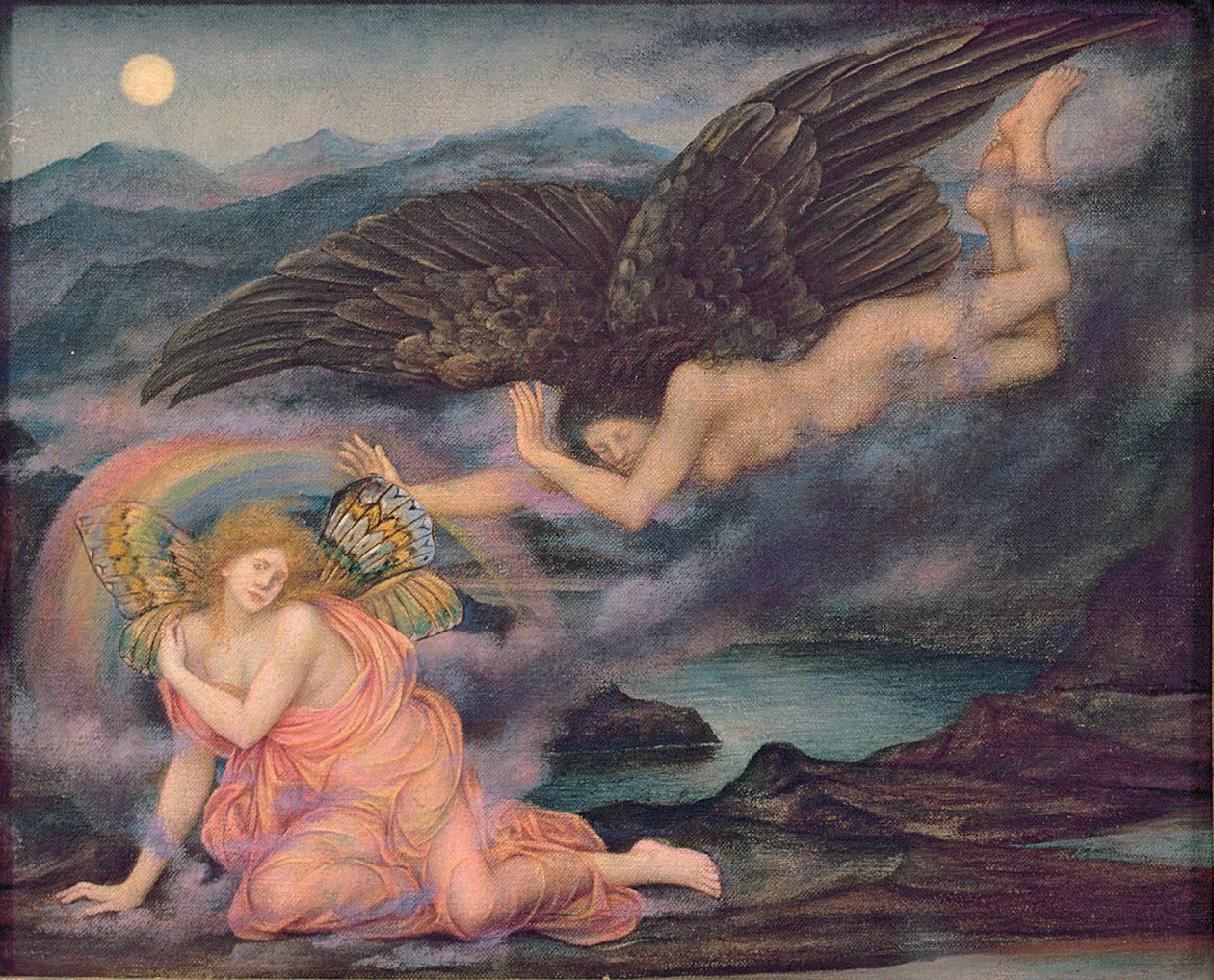 En fjärils död, ca 1905-10 av Evelyn De Morgan