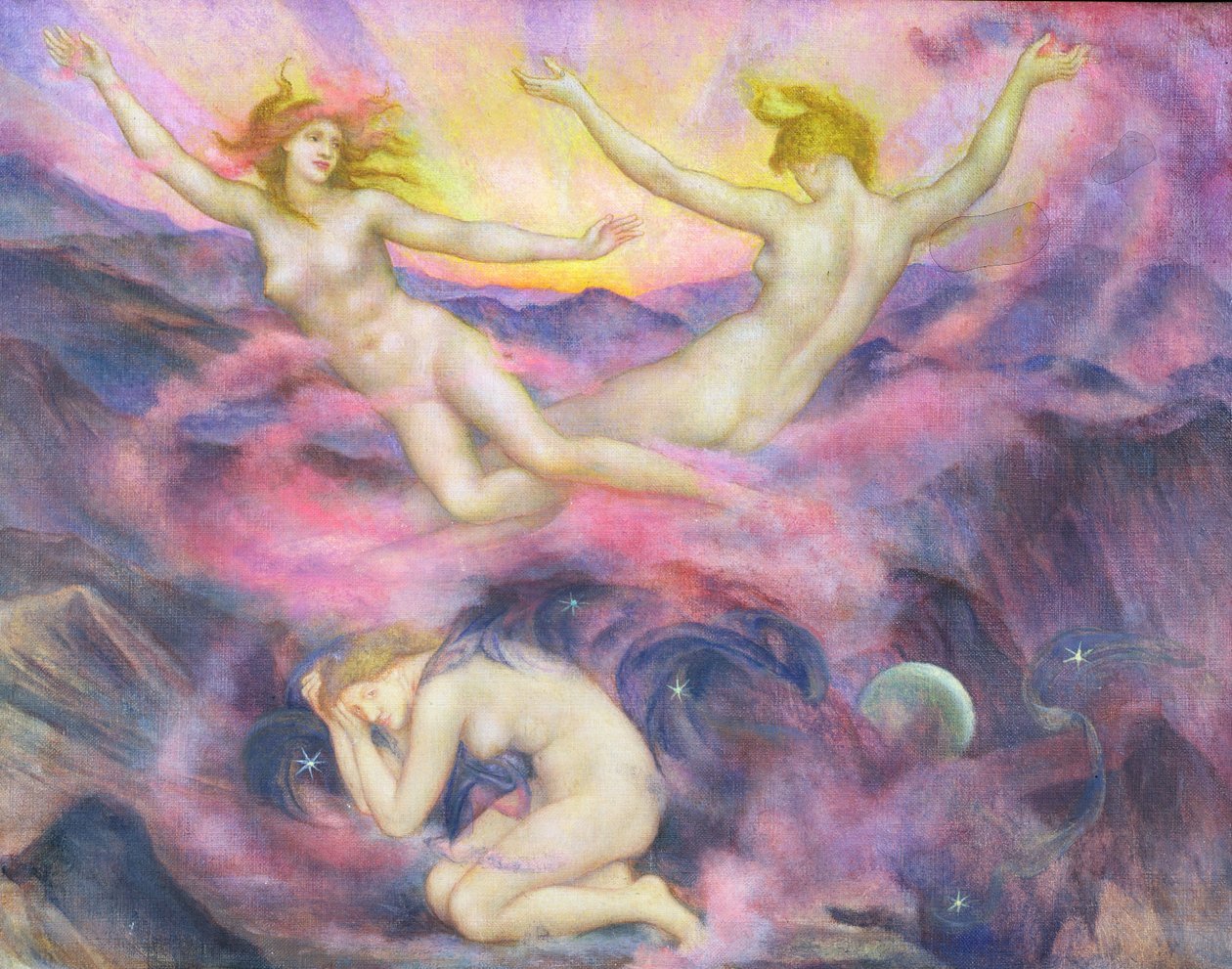 Natt och gryning av Evelyn De Morgan