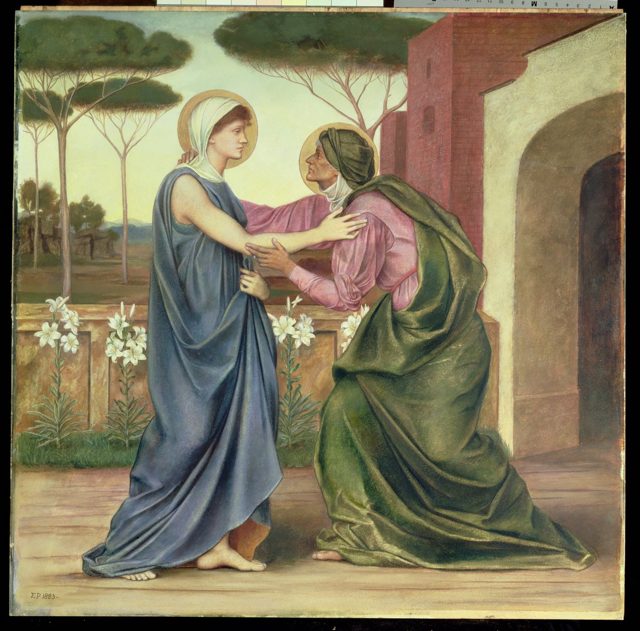 Hälsning eller besöket, 1883 av Evelyn De Morgan