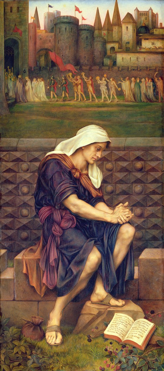Den fattige mannen som räddade staden, 1901 av Evelyn De Morgan