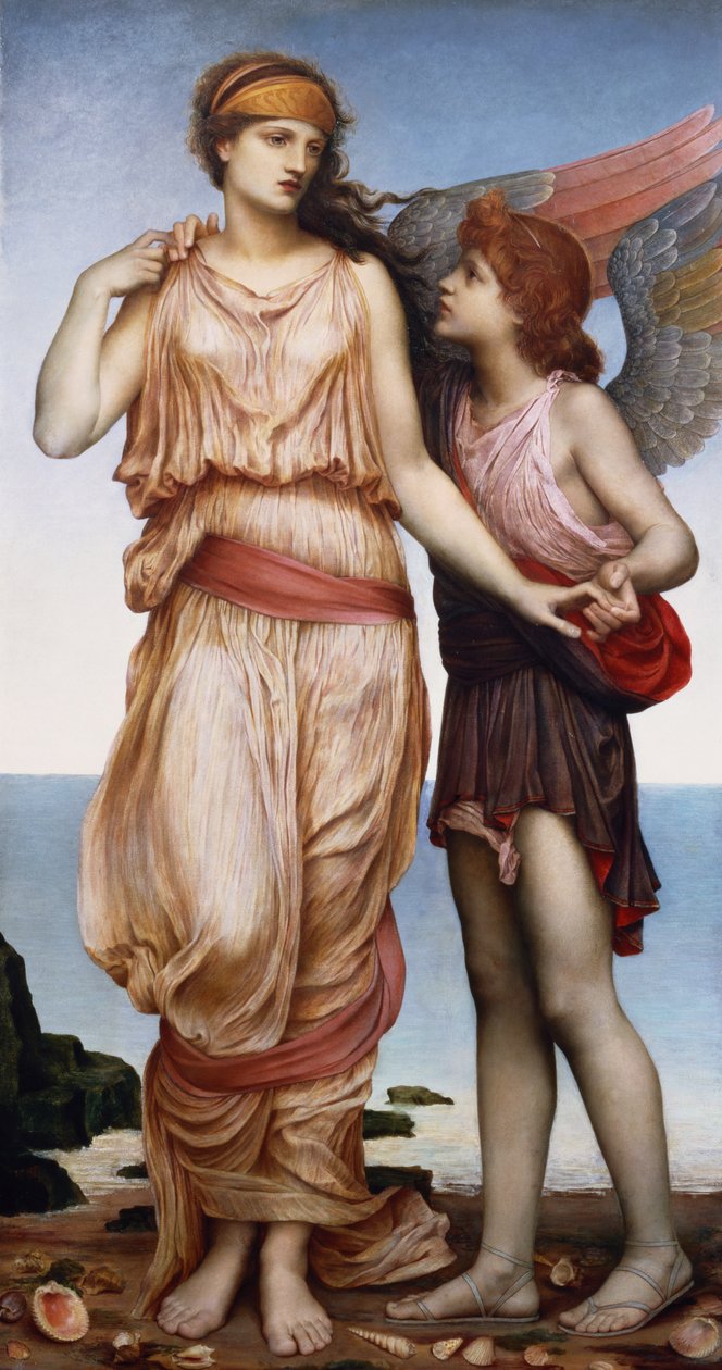 Venus och Amor, 1878 av Evelyn De Morgan