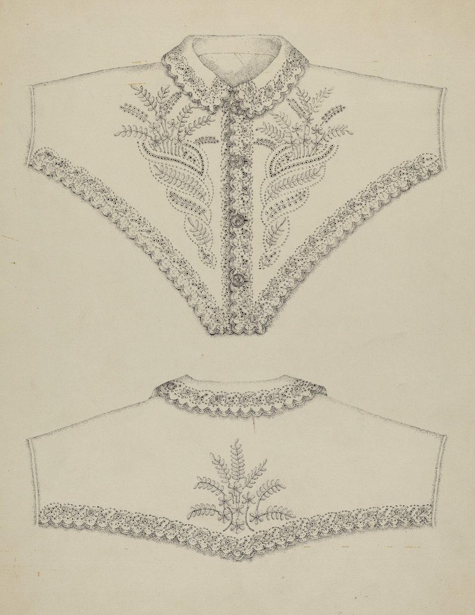 Broderad nattklänning av Evelyn Bailey