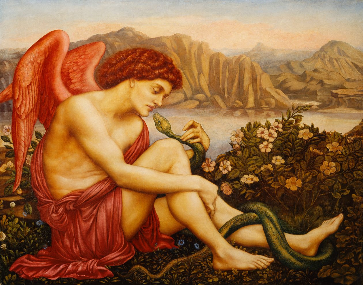 Ängel med orm, av Evelyn De Morgan