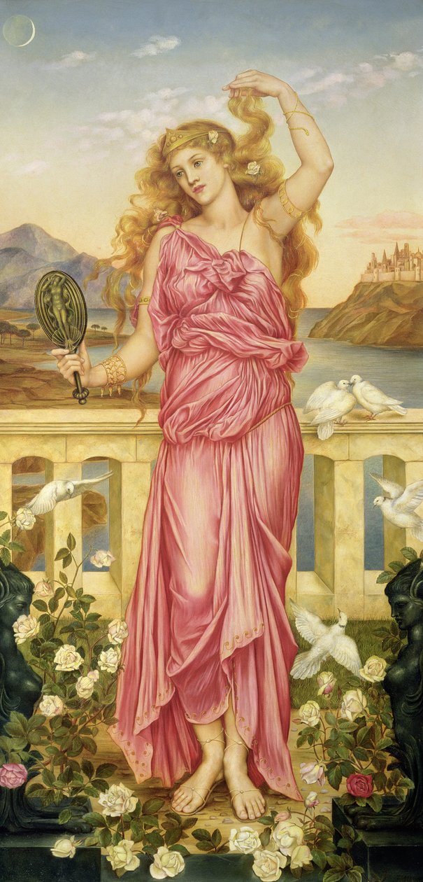 Helena från Troja, 1898 av Evelyn De Morgan
