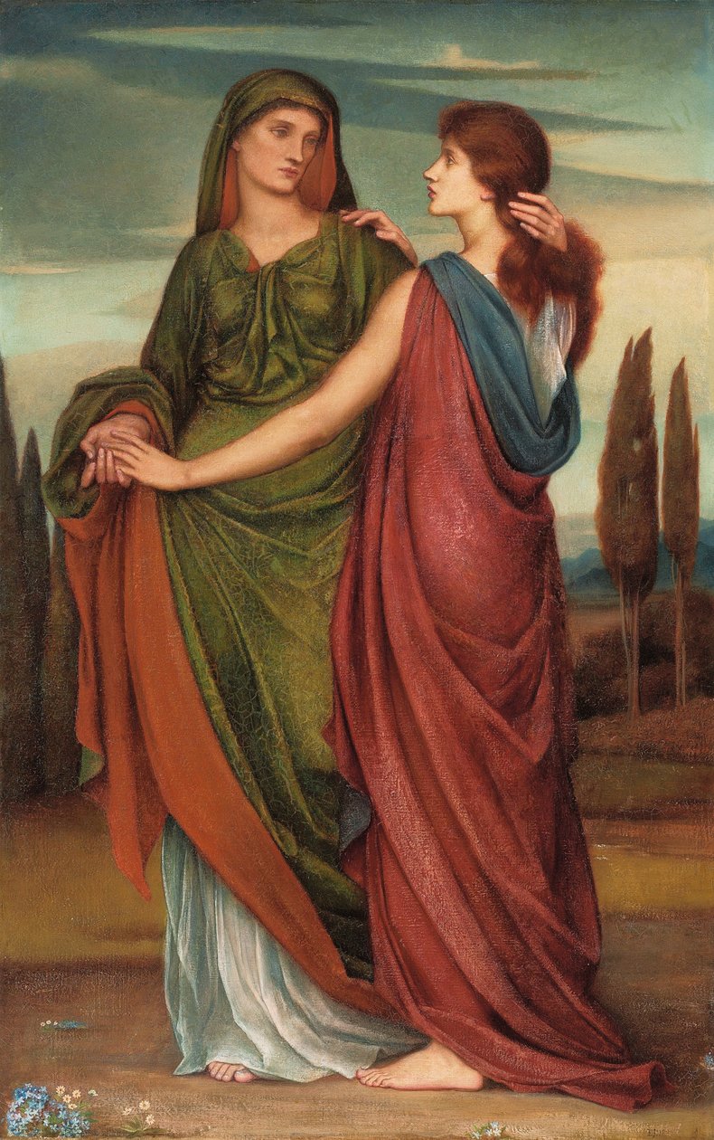 Naomi och Ruth, 1887 av Evelyn De Morgan