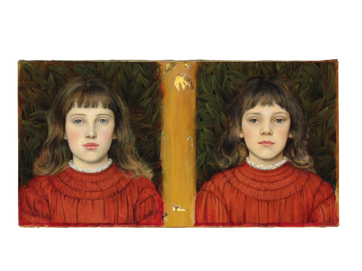 Porträtt av Alice Mildred och Winifred Julia Spencer Stanhope, 1884 av Evelyn De Morgan