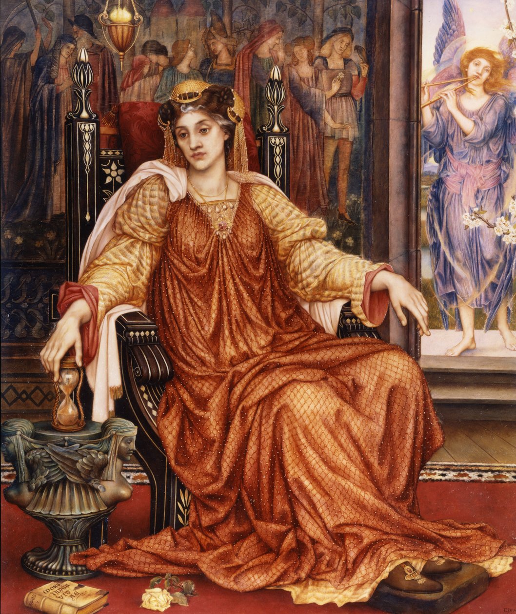 Timglaset, 1904 (för studie se 84798) av Evelyn De Morgan