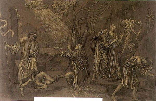 The Valley of Shadows, ca 1899 (pastell, krita på papper) av Evelyn De Morgan