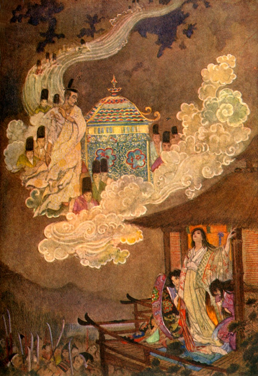 "Månfolket kräver Lady Kaguya", 1912. av Evelyn Paul