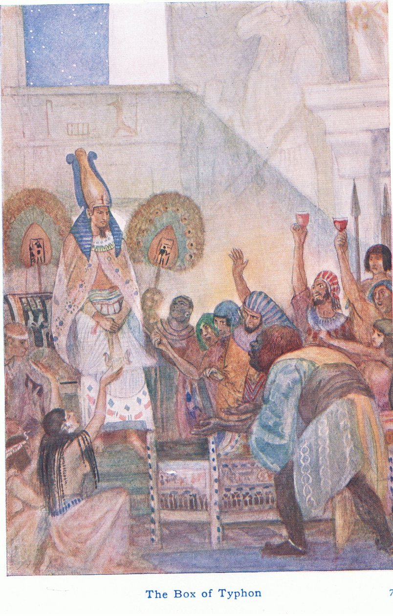 Lådan med Typhon (färg litho) av Evelyn Paul