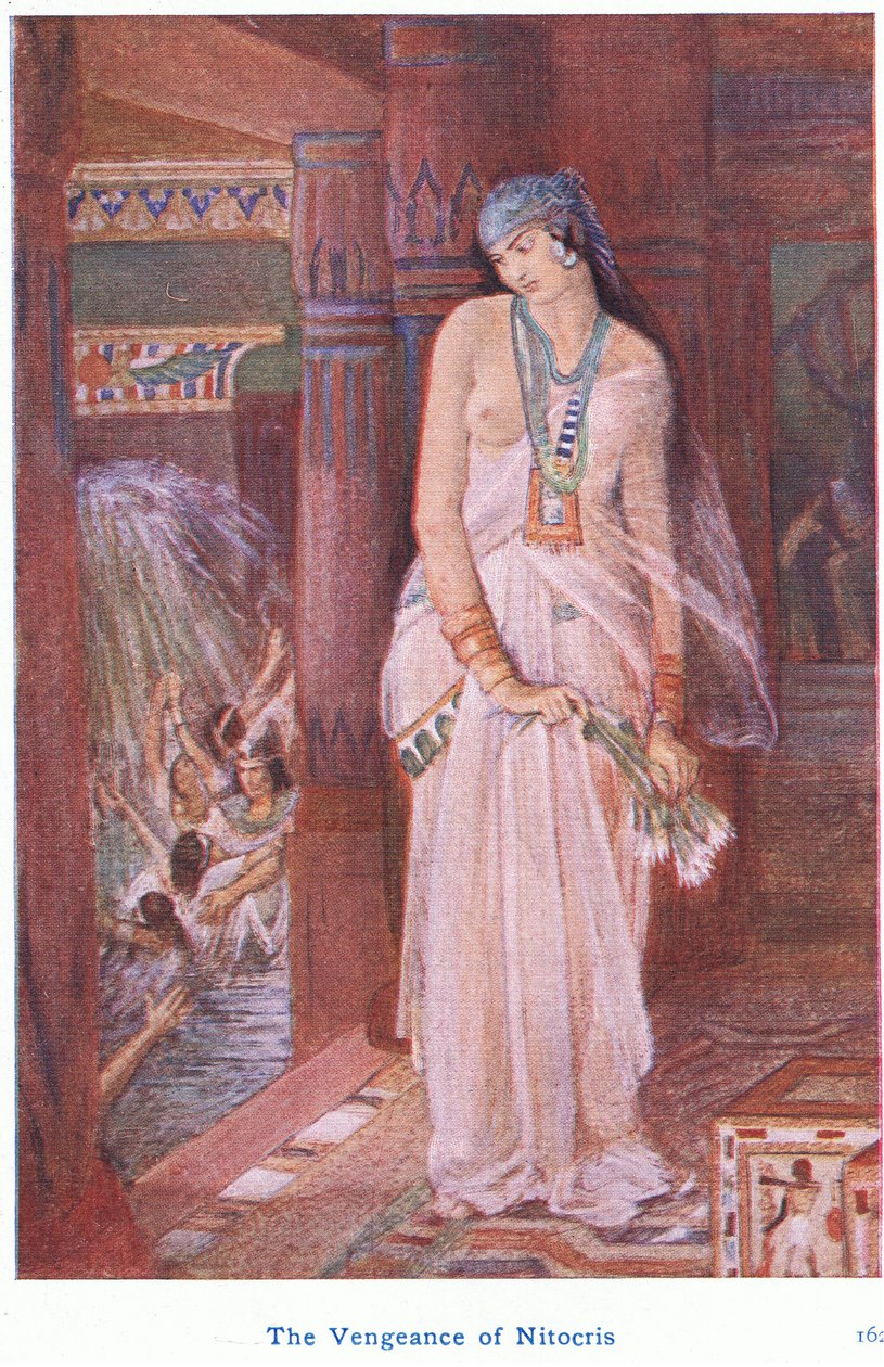 Nitocris hämnd (färg litho) av Evelyn Paul