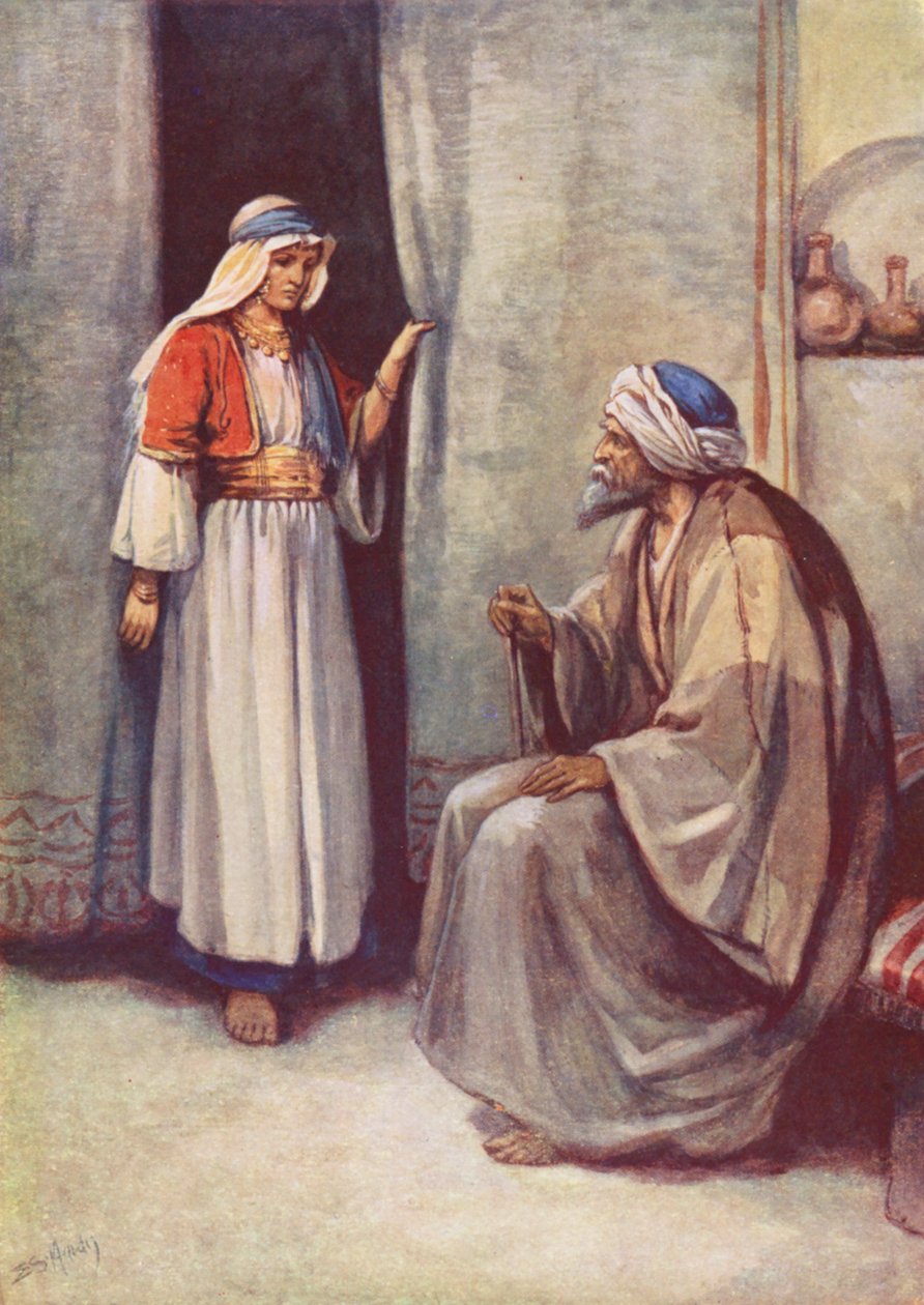 Elisha The Visitor (färglitografi) av Evelyn Stuart Hardy