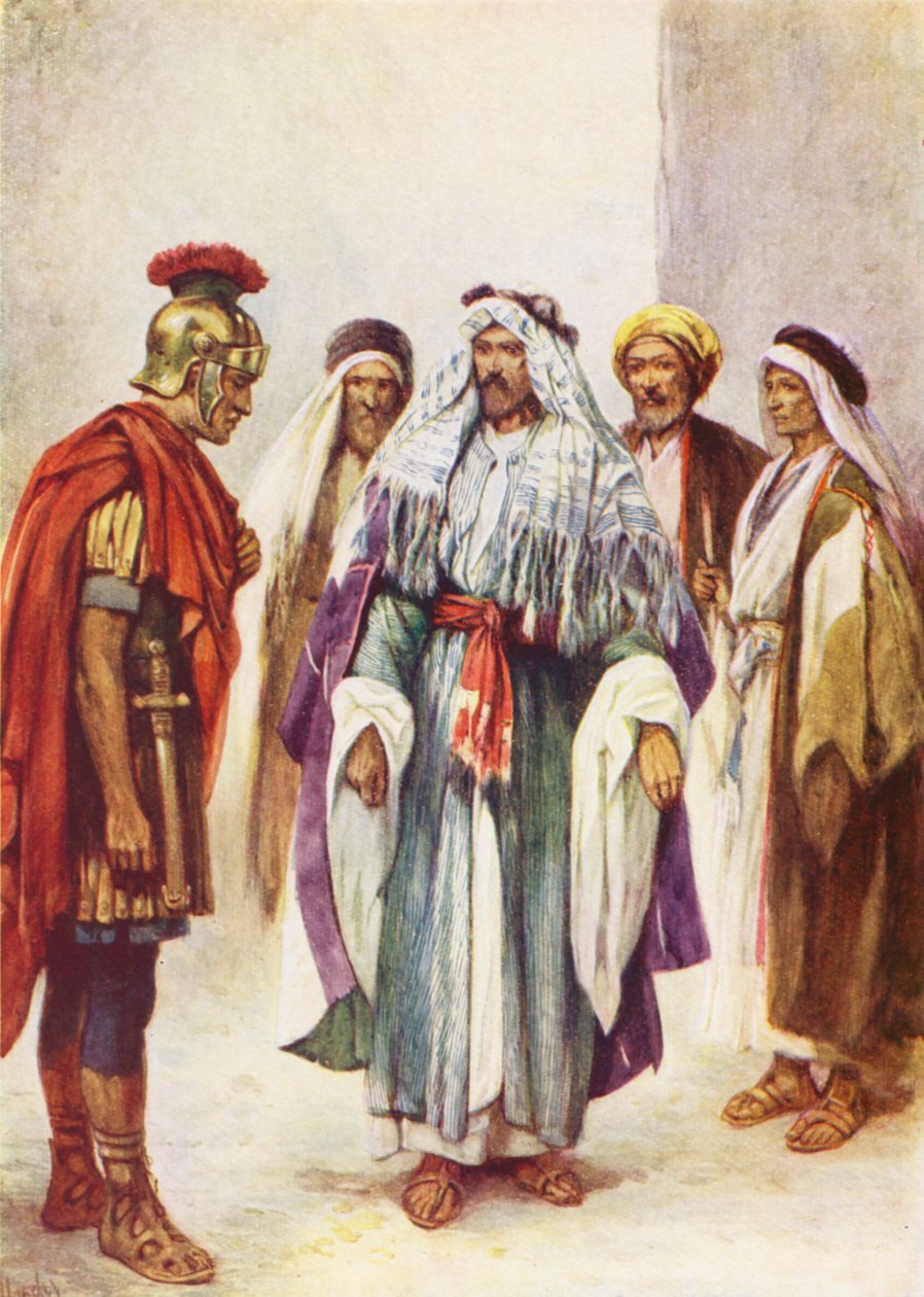 Jesus och centurionen (färglitografi) av Evelyn Stuart Hardy