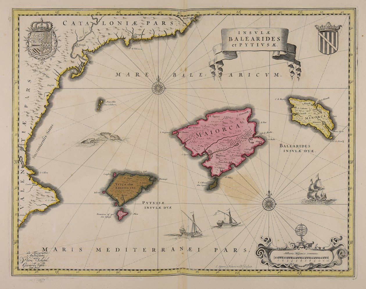 Insulae Balearides et Pytiusae av Everard Symonsz van Hamersveldt