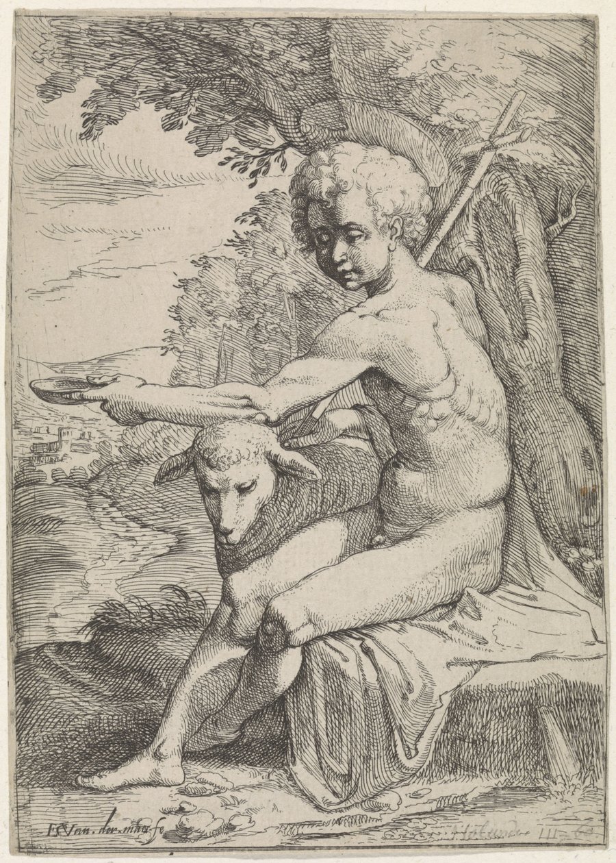 Johannes Döparen i öknen av Everard Crynsz. van der Maes