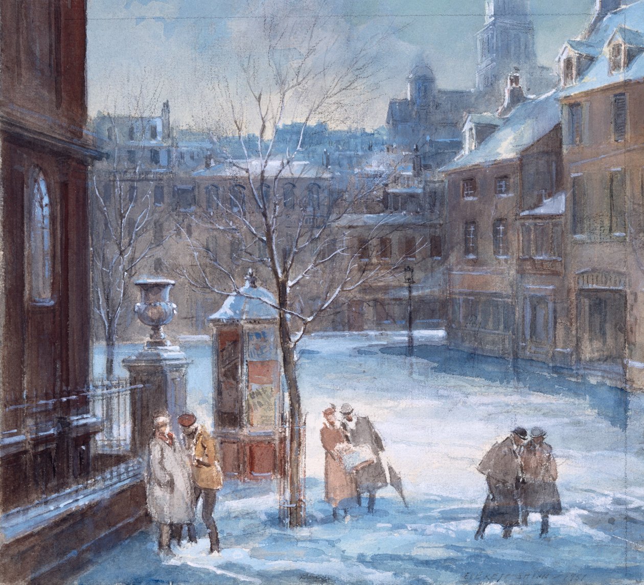 Gatuscen från Paris av Everett Shinn