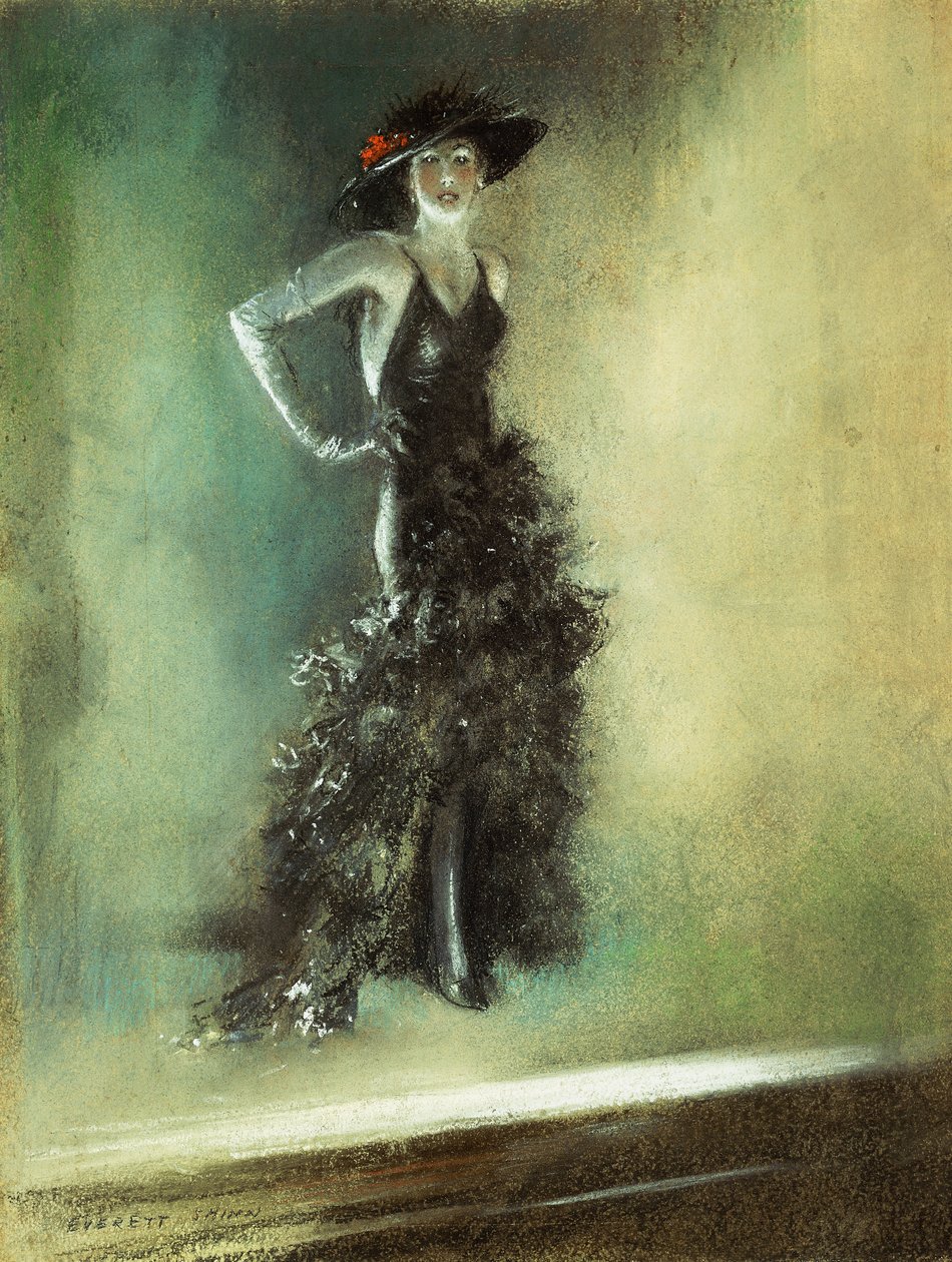Scen - Den svarta klänningen av Everett Shinn