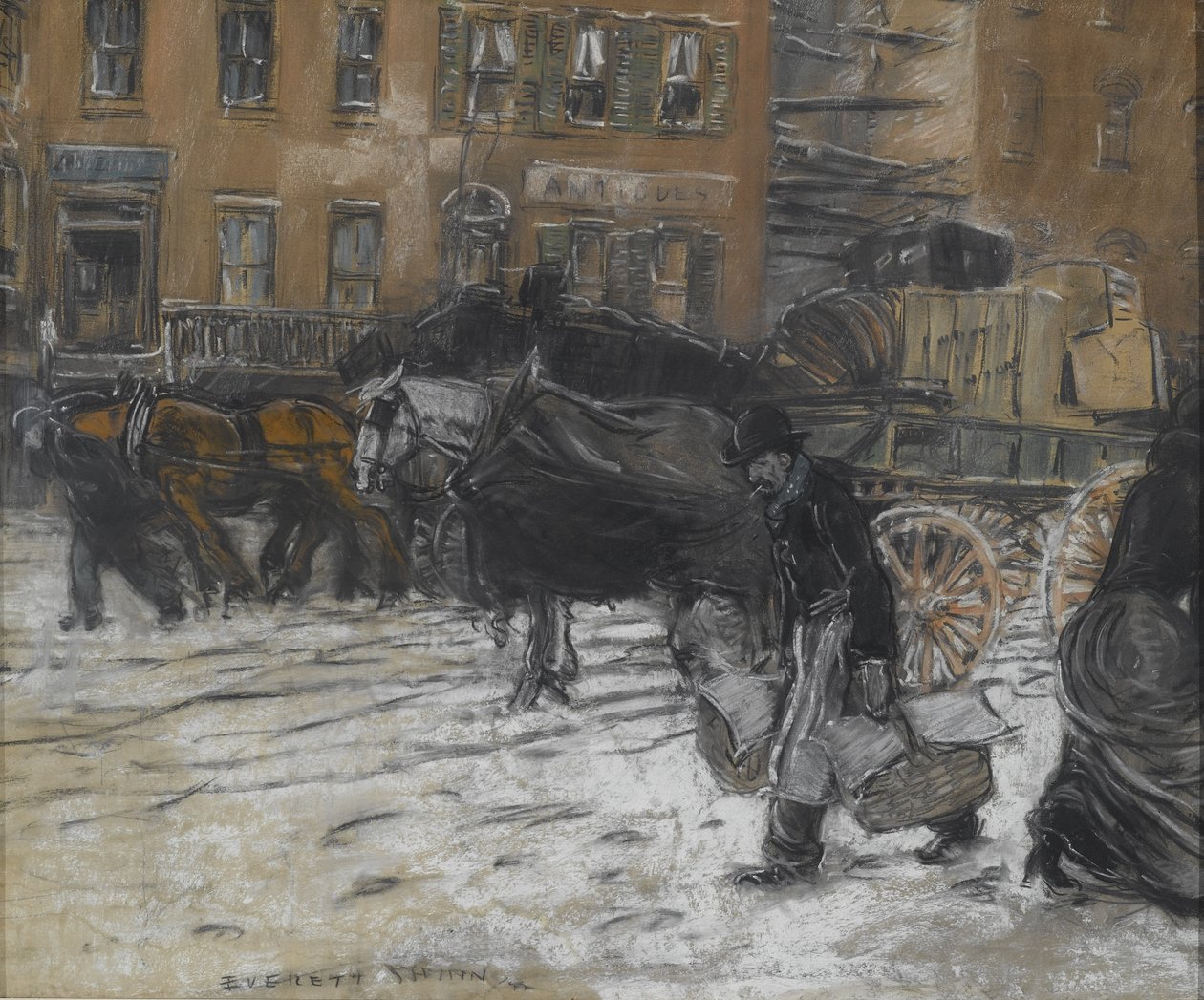 Vinter på 21st Street, New York av Everett Shinn