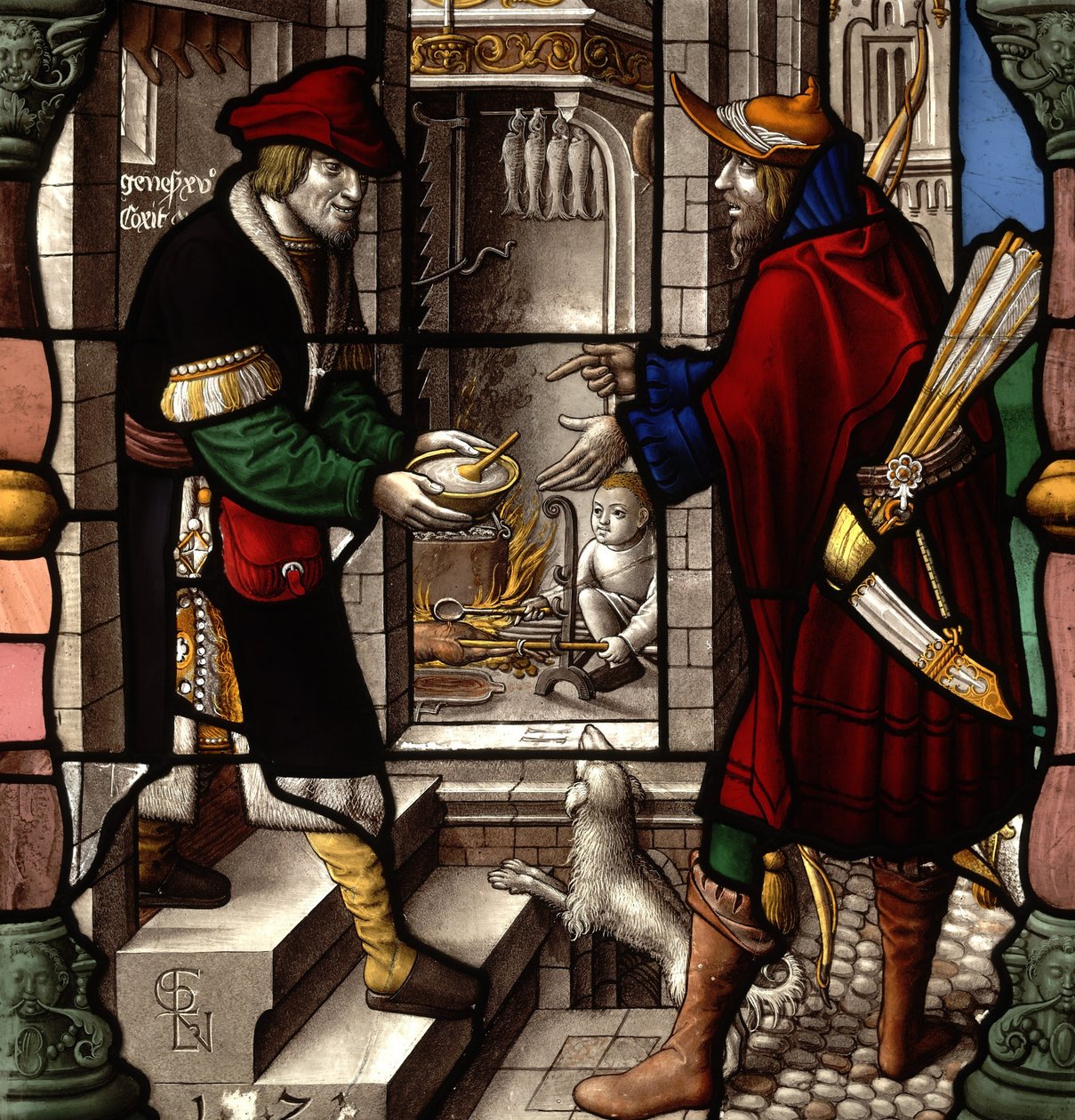 Esau Gives up his Birthright; Jacob and Esau with the Bowl of Pottage av Everhard Rensig