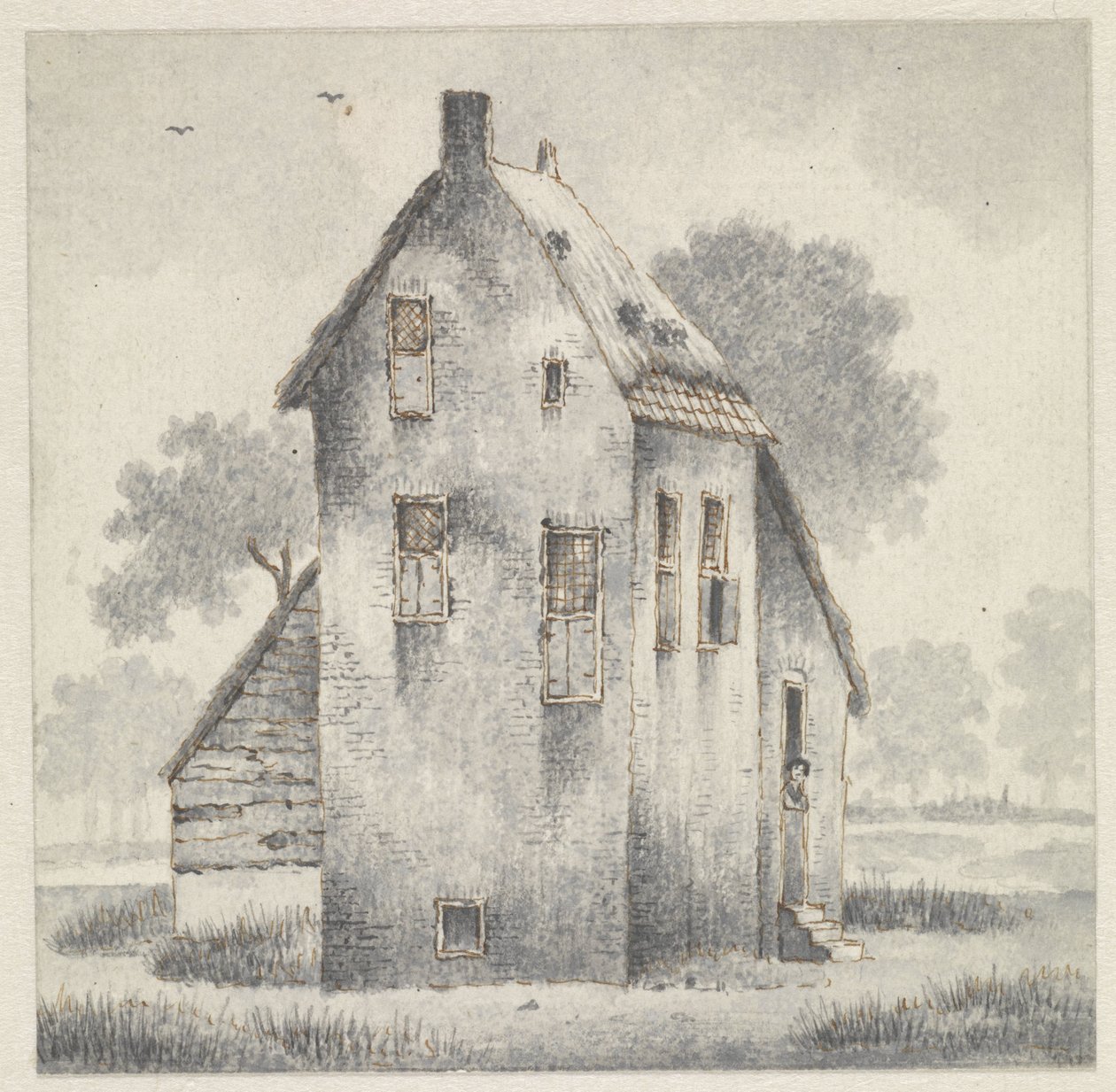 Högt hus i Zoelmond, i Betuwe av Evert Doublet