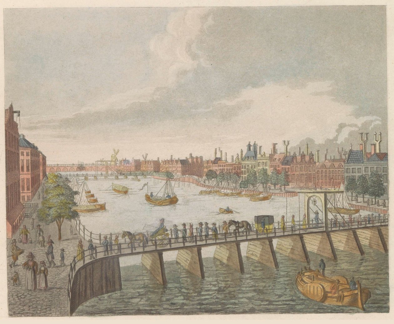 Utsikt över Binnen-Amstel, ca 1810-1813 Vue de l