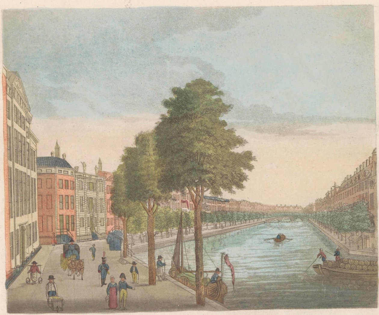 Utsikt över Herengracht, ca 1810-1813 Vue du Heere-Gracht, pris du Spiegel-Street, jusqu