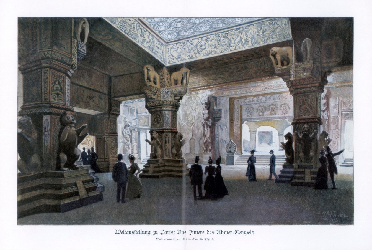 Khmer-templet, Paris världsutställning, 1889, 1900. av Ewald Thiel