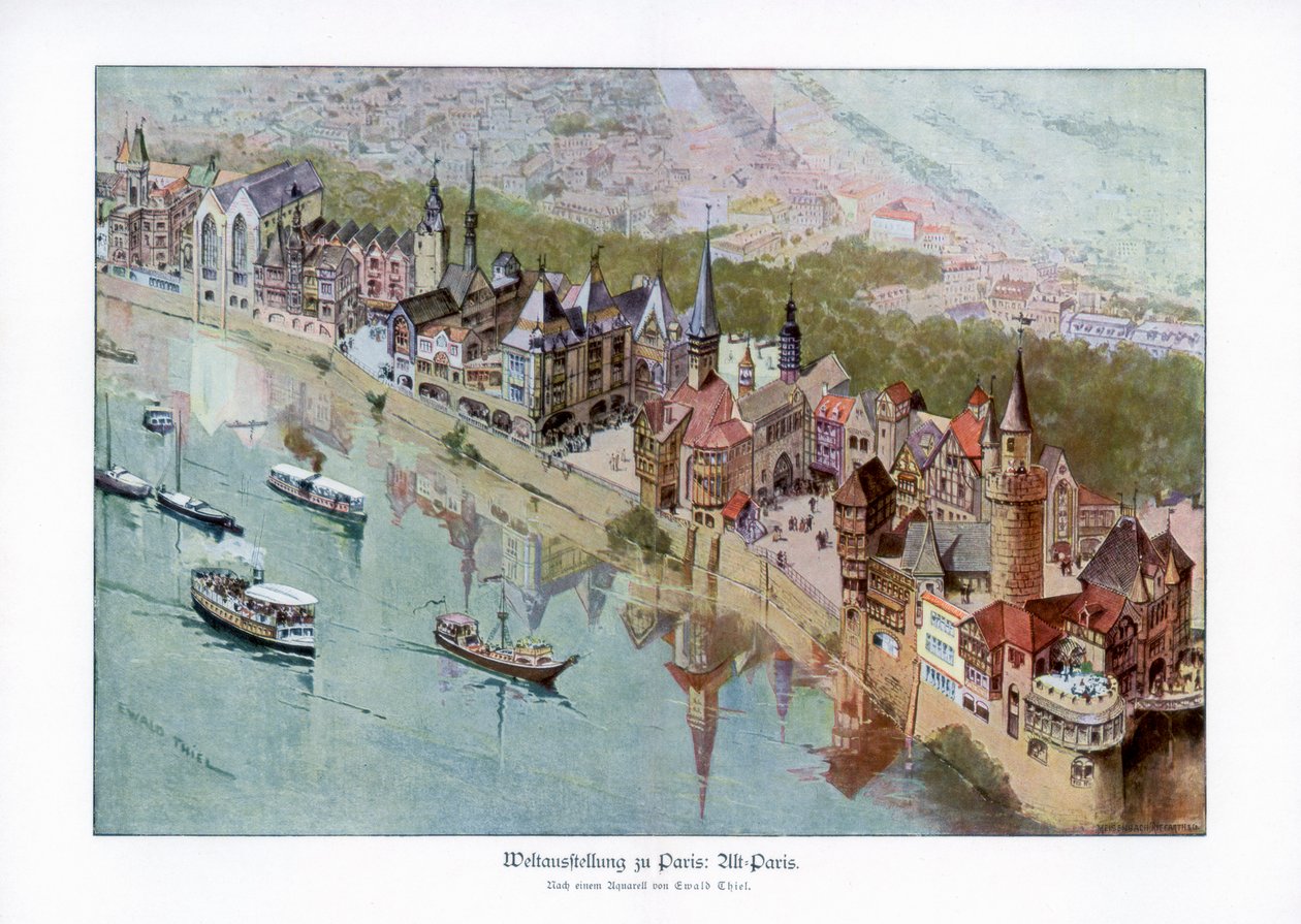 Gamla Paris, Paris världsutställning, 1889, 1900. av Ewald Thiel