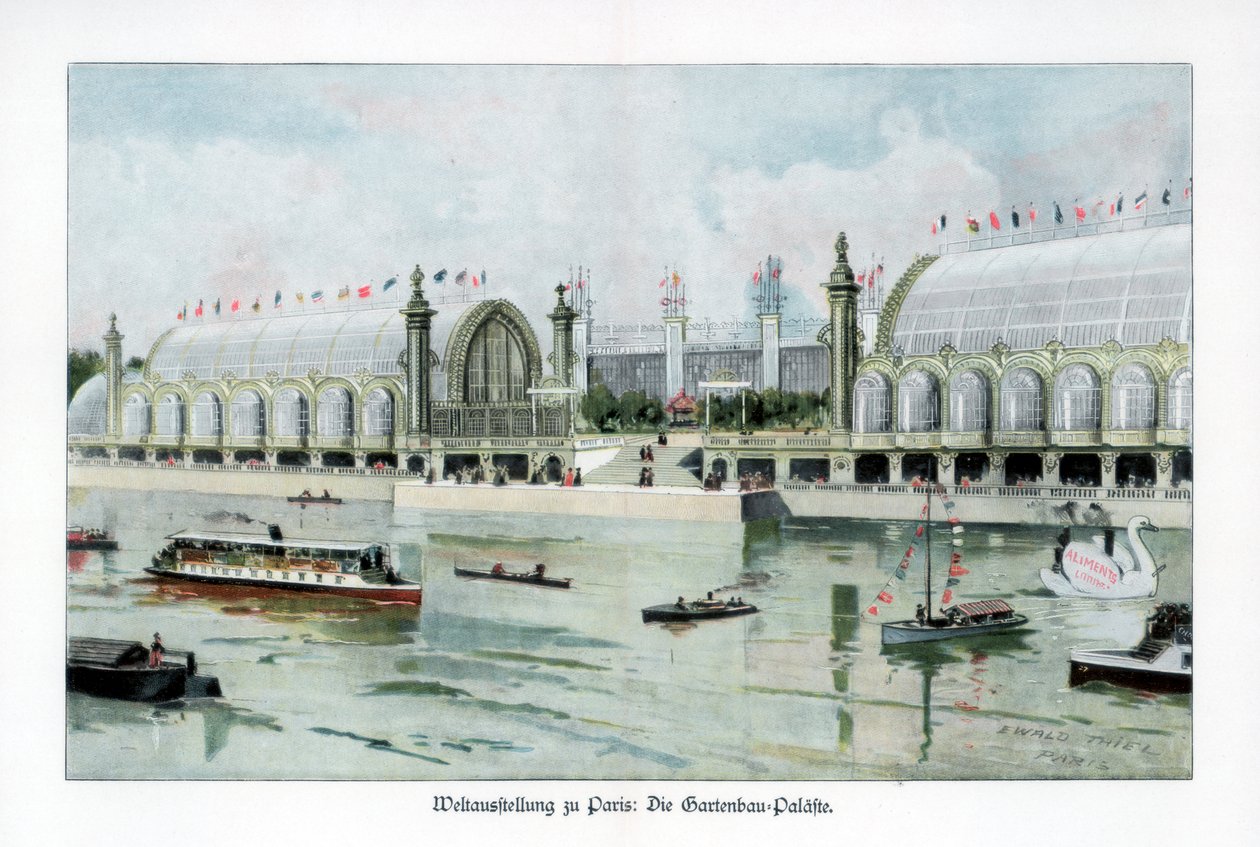 Trädgårdspalatset, Paris världsutställning, 1889, 1900. av Ewald Thiel