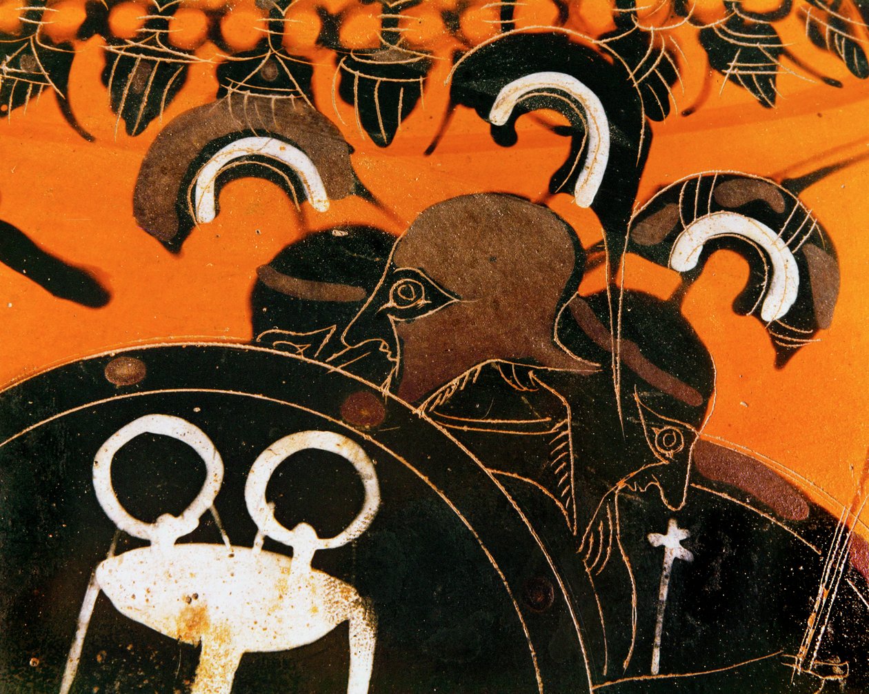 Den trehövdade jätten Geryon vars boskap Herakles stal... av Exekias Exekias