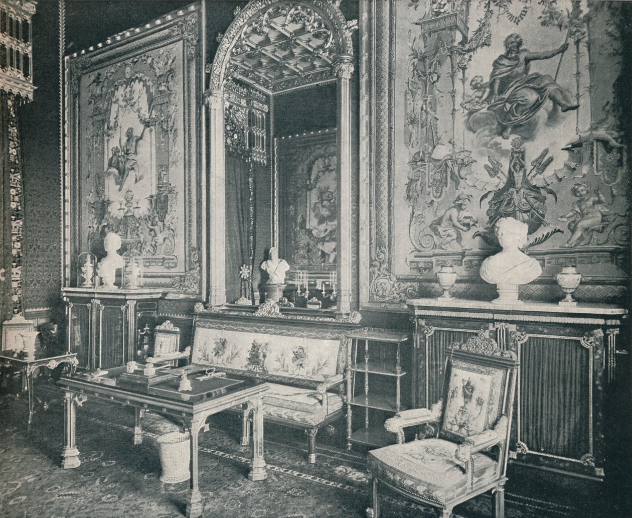 The Tapestry Room i Windsor Castle, c1899, 1901 av Eyre and Spottiswoode