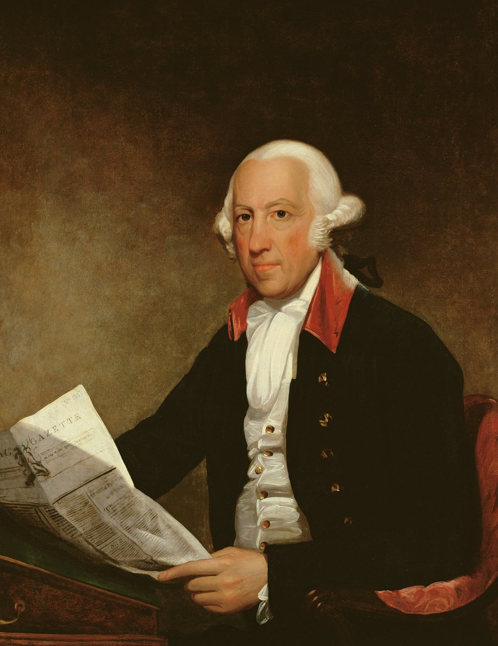 Porträtt av James Rivington efter en målning av Gilbert Stuart (1755-1828), 1806 av Ezra Ames