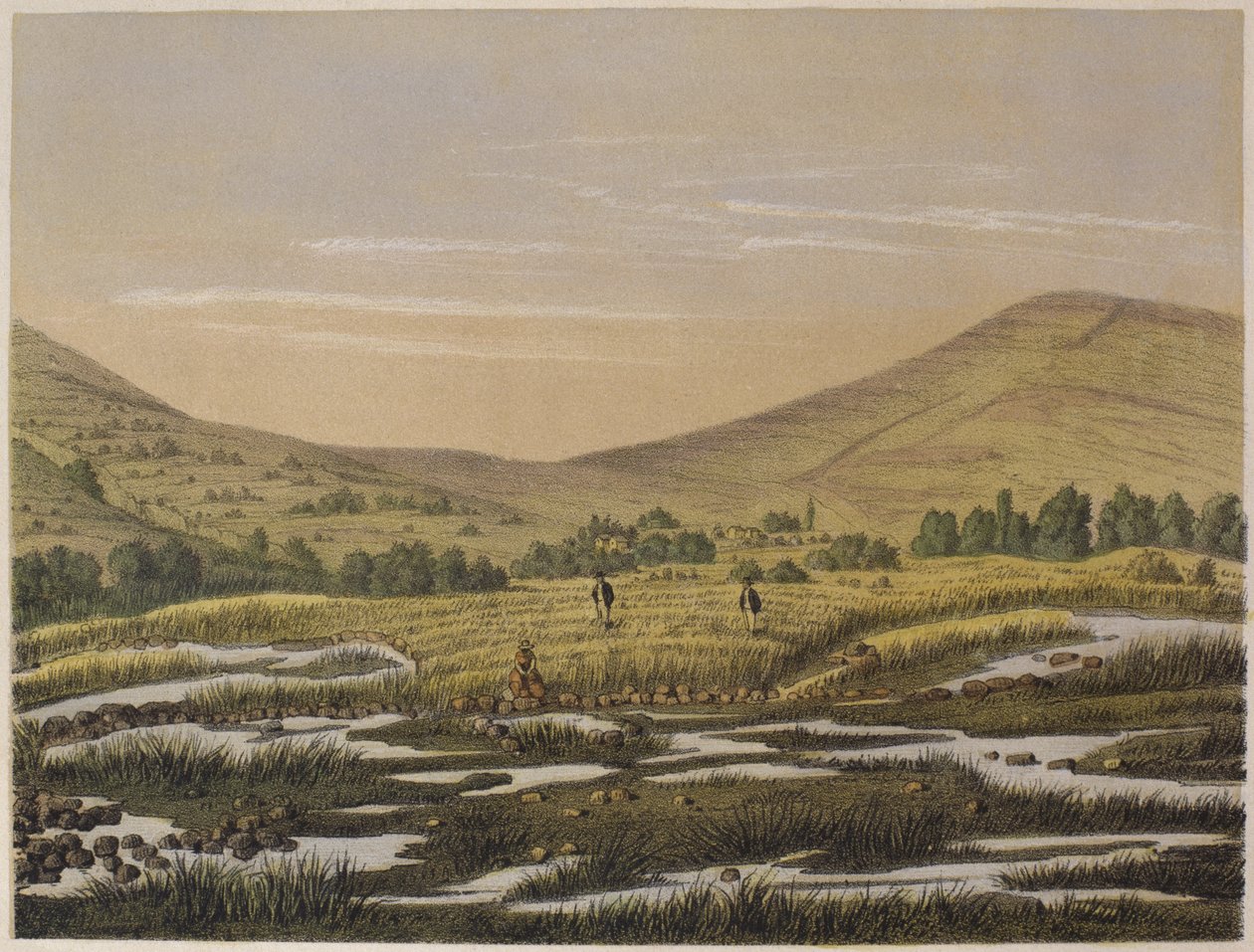 Termiska vatten i Cajamarca, illustration från "Geografia del Peru" av Mariano, Felipe Paz Soldan (1821-86) 1863 av F. Delamare